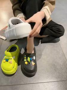 Dép Bánh Mì Cross Sticker Đế Cao 6 cm Độn Chiều Cao Nguyên Khối Phong Cách Hàn Quốc Dành Cho Nữ - Hot 2023