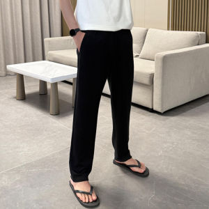 Loose Casual Pants Mens Spring Autumn 2025 New Trend Pure Color Versatile High-End Feeling Straight Leg Wide Leg Long Pants