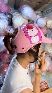 Nón bảo hiểm kết khoét cao sau cột tóc siêu xịn