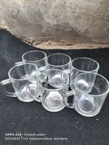 murah prabot gelas kopi 6pcs/gelas kaca polos/gelas mewah