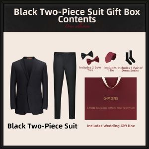 Wedding Groom Tuxedo Suit Black