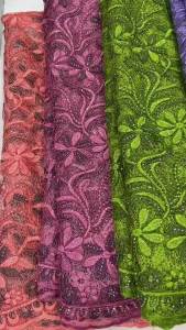 OLEVO | African Mesh Tulle Lace Fabric 2026 High Quality 5 Yards Embroidered Sequins French Net Lace Fabric for Women Wedding Dress Sew