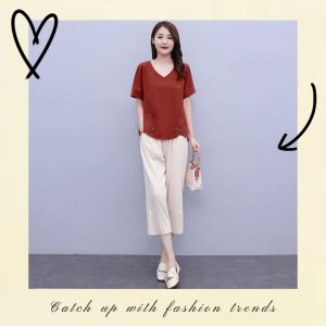 QZshop ส่งจากไทย✈เสื้อผู้หญิง เสื้อแฟชั่นผู้หญิงแบบใหม่ รุ่นนี้เป็นงานคอวีผ้าดีมาก ใส่แล้วสวยปังมากใส่ได้ทุกโอกาสรีบมาช้อปกันเลยจ้า🥳