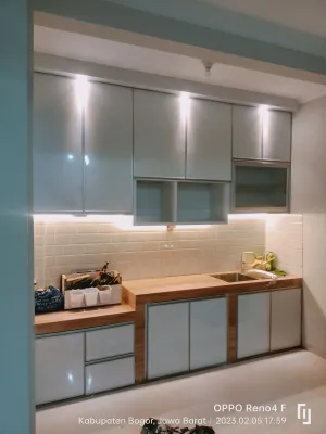 kitchen set minimalis costum/kitchen set aluminium/kitchen set anti rayap/kitchen set murah