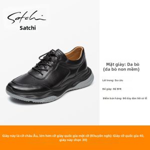 Giày Da Nam Casaul Đế Dày Xốp Đục Lỗ Nhẹ