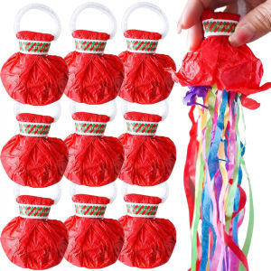 10Pcs Colorful Streamers Poppers Wedding Decorations Paper Crackers Hand Throw Confetti Streamer for Engagement Party Supplies