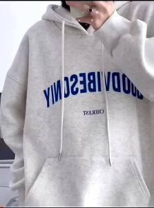 Áo khoác hoodie zip DOLARO trẻ trung vải nỉ bông cao cấp chất liệu dày dặn kèm hoạt tiết chữ có tag mác chính hãng