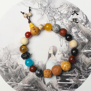 Modern Mingxuan Tang Chicken Crowning Buddha Beads Wutai Mountain Putuo Beads for Personal Yearly Zodiac