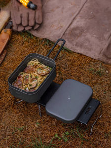 Coman Pressure Relief Lunch Box High Temperature Resistant Camping Fabulous Rice Cookers Hard Oxygen Aluminum Multi-Functional Travel Large Size Bento Lunch Box