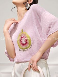 PlumJan | Áo Thun In Họa Tiết Thêu Sang Trọng Chống Lão Hóa