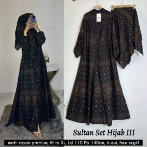 NEW DRESS SET HIJAB SILANG BELAKANG motif kotak 🍀DRESS SET HIJAB KEKINIAN DRESS SET HIJAB RAYON DIAMOND TERBARU TERLARIS