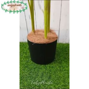 Pohon Hias Daun Pisangan Heliconia Bunga Bird Of Paradise T145 Latex Artificial Pot Dasar Hitam Plastik Dekorasi Rumah Aesthetic Ruang Tamu