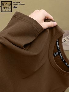 เสื้อยืดคอกลมแขนสั้นทรงหลวมสไตล์อเมริกันสำหรับผู้ชาย ผ้าฝ้ายแท้ 100% ฤดูร้อน 2025 เสื้อยืดคู่รัก สไตล์ลำลอง สวมใส่สบาย