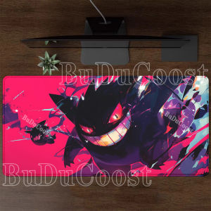 Bandai | Gengar Grande Pokemon Anime Mousepad Large PC Gaming Mouse Pad LockEdge Non-slip Base Computer Keyboard HD Printing XXL Desk Mat