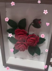 ✨ Handmade Crochet Flower LED Photo Frame 🌷