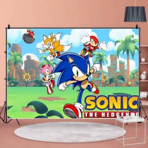 Mesuca | Blue Running Hedgehog Background Photography Backdrops Photo Wallpaper Background Paper Props For Photo Studio Shoot Product