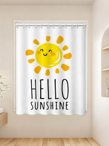 Waterproof Bathroom Kitchen Curtain Rod Adjustable Light Translucent Modern Minimalist Style No Drilling Installation Required