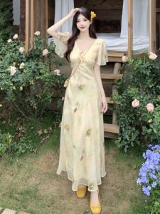 Flattering Plus Size Dress Flowy Chiffon Long