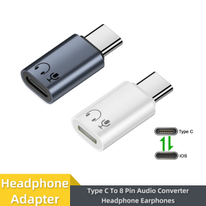 Elough Lightning to Type C Adapter For iPhone 15 16 iPad Wired Headset IOS Female to USB C Male Earphone Audio Converter AUX