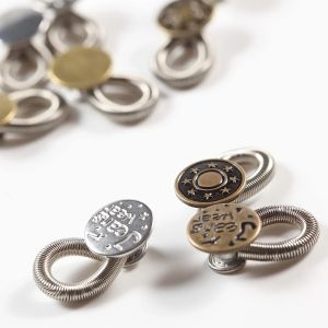 กางเกงยีนส์กางเกงเข็มขัดเอวกว้างไร้ตะเข็บโลหะขนาดเอวข้อต่อเพิ่มความยาวสายรัดชั้นในเอวสามารถเปลี่ยนจากหัวเข็มขัดขยายเอวขนาดเล็กเป็นขนาดใหญ่ปรับได้