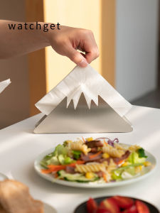 Watchget เครื่องสำหรับวางกระดาษเช็ดหน้ามือแบบสแตนเลสสำหรับร้านอาหารตะวันตกในโรงแรม จัดระเบียบบนโต๊ะทานอาหาร