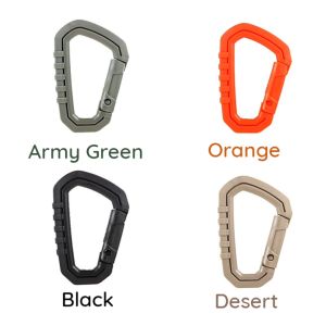 ASP Tactical Carabiner EDC Spring Loaded D Shape Backpack Clasp Bag External Key Buckle Hiking Climbing Heavy Duty Army