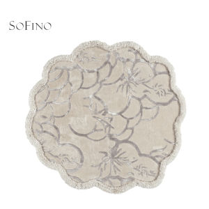 SoFINO | French Creamy Luxury Irregular Shaped Modern Chinese Rug