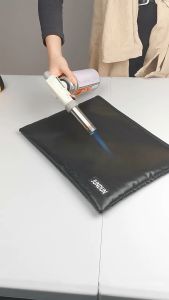 กระเป๋าเป้ กระเป๋าเอกสาร ทนไฟ กันน้ำ กระเป๋าทำงาน สําหรับเก็บแฟ้ม ซิปรูปตัว L (สีดำ)