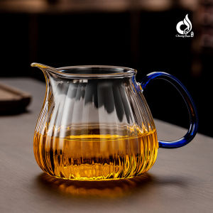 Chuangdian High-end Thickened Heat-resistant Glass Stripe Public Cup Tea Sea Division Tea Set Gongfu Tea Tools Dining Utensils