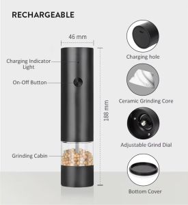 Pepper grinder ‌/Rechargeable/ Sea salt grinder/Automatic grinder
