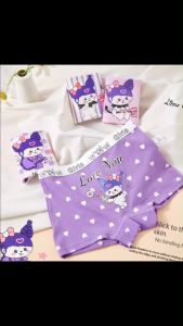 Children's 2PCS Cotton Panty for Girls: Breathable Boyleg & Princess Printed Design