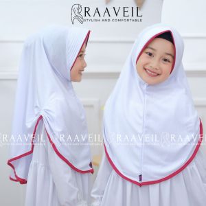 jilbab anak SERUT PINGUIN 6-10 tahun one size putih | hijab anak sekolah warna putih kaos PE premium adem nyaman dipakai kerudung anak sekolah SD TK pramuka jilbab anak perempuan tanggung jersey kaos