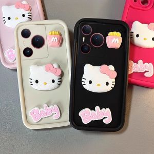 Phone Case Huawei Pura 80 Pura 70 Pro Pura80 Ultra Stylish 3D Hellokitty Cartoon Doll Couple Casing Lens Protection Shockproof Soft Cover
