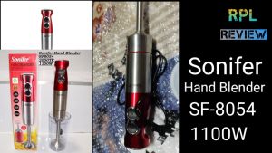 Sonifer Immersion Hand Blender Powerful 1100W Stainless Steel Stick Blender & Juicer Variable 2 Speed High Quality Faster Finer Blending