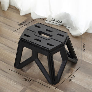 (HOME+) Portable Folding Stool Outdoor Camping Stool Portable Plastic Short Stool
