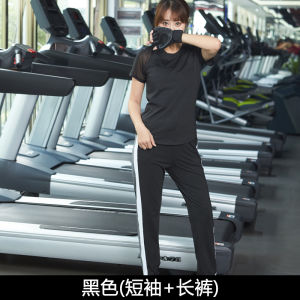 ชุดโยคะไซส์ใหญ่ ชุดออกกำลังกายสำหรับผู้หญิง ชุดวิ่งเช้า ชุดฝึกซ้อมหลวมแห้งเร็ว ชุดโยคะฤดูร้อน ชุดโยคะสำหรับผู้หญิงไซส์ใหญ่