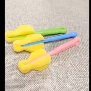 Chổi mút cọ núm ty bình sữa dài 14cm / bàn chải chai dài 16cm  ( Loại đầu bông)