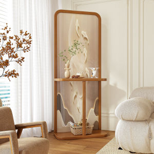 European-Style Screen Hallway Fish Living Room Sofa Blocking Partition Modern Bedroom Dining Room Solid Wood Decorative Shelf Seat Screen