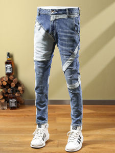 Quần Jeans Denim Co Giãn Phong Cách Retro Cho Nam Quần Dài Ôm Vừa Vặn Thường Ngày Mùa Thu Đông Thời Trang Cao Cấp Quần Jeans