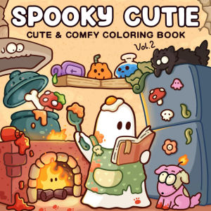 Spooky Cutie Tập 1 2 Cuốn Sách Tô Màu Dành Cho Người Lớn Và Thanh Thiếu Niên Những Sinh Vật Đáng Yêu Đáng Sợ Trong Những Khoảnh Khắc Ấm Cúng Chủ Đề Thư Giãn