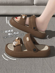 Giày Đế Dày Đeo Ngón EVA Mùa Hè Chống Trượt Không Mùi Giày Lười Đi Biển Cho Nữ