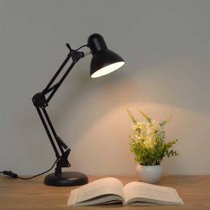 Snail Modern Metal Adjustable Swing Arm Bedside Lamp Study Lamp LED Desk Lamp Table Lamp Bed Reading Book Office Studio Home Table Desk Light With Clamp