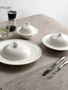 Bone Porcelain French Hat Pasta Breakfast Dish