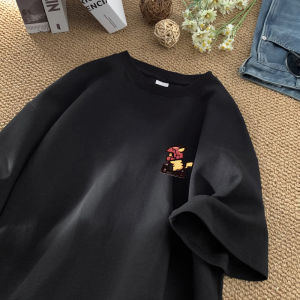 Áo Thun Cotton in Họa Tiết Hoạt Hình Nhật Bản Tay Ngắn Mùa Hè Cho Thanh Thiếu Niên Áo Thun Rộng Rãi Thời Trang Thoải Mái Đa Năng