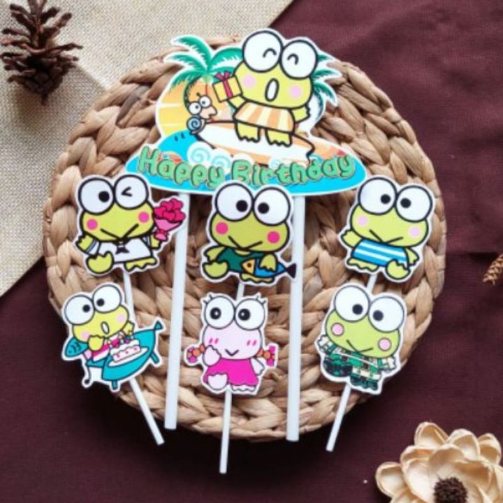 topper toper hiasan tusukan kue cake happy birthday ulang tahun