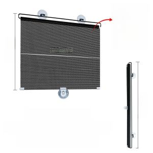 Heat Insulating Sunscreen Glass Curtain Super Large Size No Punching Required Ideal for West Sun Exposure Home Window Use