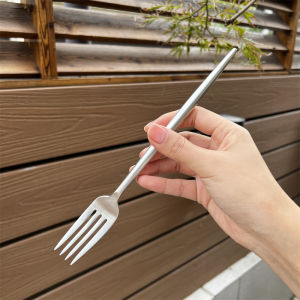 French Style 304 Stainless Steel Long Handle Fork Western Dining Fork Adult Fruit Fork Salad Dessert Fork Soup Spoon