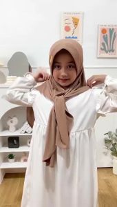 Maf Hijab Pashmina Oval Anak Jersey Usia 4-8 Tahun Pashmina Instan Oval Anak
