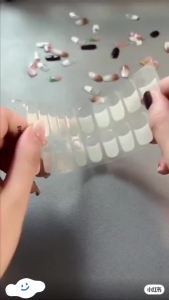 20Tips NG Series Semi Cured Gel Nail Strips Gel Nail Stickers with UV Light Required Salon Quality Easy Application and Removal