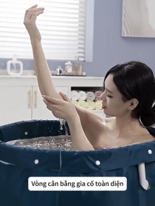 Bồn tắm gấp gọn cho người lớn làm từ vải Oxfordchống thấmcách nhiệt 3h